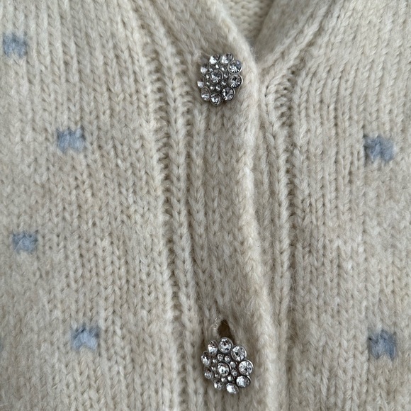 Zara Vintage Inspired Jewel Button Chunky Cardigan Sweater - Picture 4 of 7